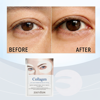 Masque Hydrogel Coréen au Collagène Bio Végétalien Marque Blanche pour Lifting Complet des Yeux, Hydratant, Éclaircissant, Gel de Collagène pour les Cernes et Patchs Sous les Yeux