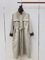 Veste coupe-vent élégante décontractée en coton pour femme, collection automne-hiver 2026, trench-coat de haute qualité