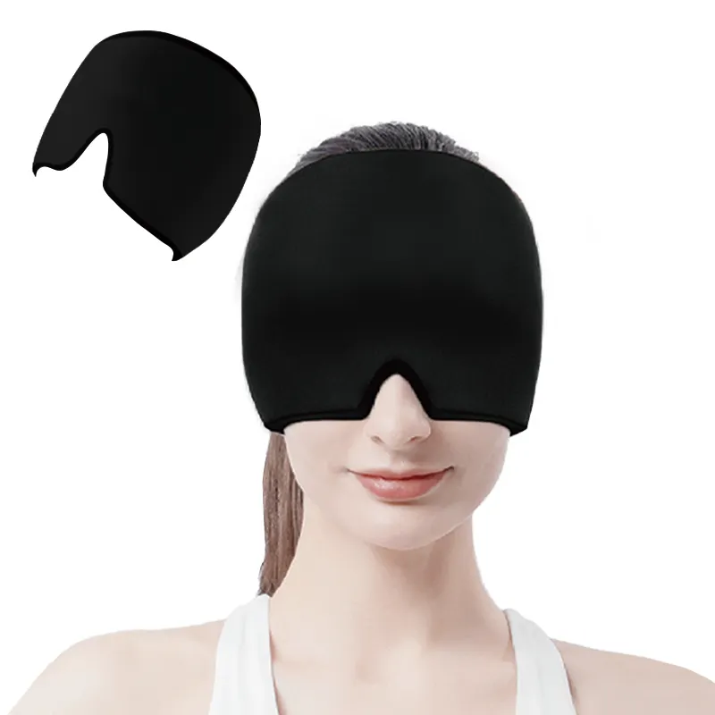 Elastische Comfortabele Koele Hoofdpijn Ijs Masker Migraine Relief Hoed, Hoofdpijn En Migraine Relief Hoed