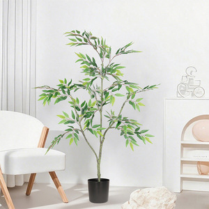 Arbre artificiel Banyan Dream Castle 100cm-200cm, plante d'intérieur, tissu en soie douce, verdure décorative - Product Image 1