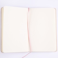 Carnet élégant en cuir PU velours rose, pages à pois roses, couverture personnalisée, bande de ventre, journal, agenda, planificateur pour fille