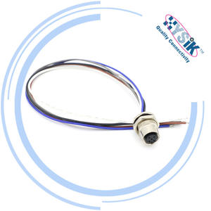 Cable flexible conector macho/hembra M12, código S de 5 pines IP67, blindado para sistema de control PLC/DCS - Product Image 1