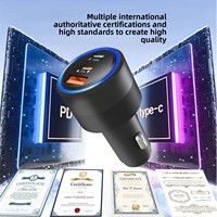 Pengisi Daya Mobil Universal dengan Port Tipe-C untuk 12V/24V Kompatibel dengan IOS dan Android Mendukung Pengisian Daya Smart Watch