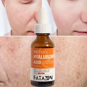 FATAZEN Skincare Pure Retinol Suero de ácido hialurónico Productos de belleza Suero facial hidratante OEM Reparador Suero facial enriquecido