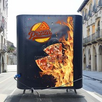 BBQ Food Truck Chariot Pizza Burger Crème Glacée Café En Acier Inoxydable En Plein Air Mobile Alimentaire Remorque Restaurants