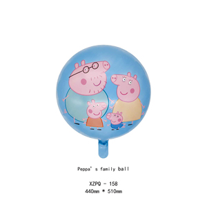 Palloncino in Alluminio Stampato con Maialino Cartoon Rotondo, Decorazione per Feste di Compleanno per Bambini, Palloncino in Mylar da <span class=keywords><strong>18</strong></span> Pollici - Product Image 6
