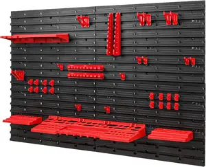 Wall Mounted Plastic Storage Box1152*780 mm with 38 Accessories Pegboard Wall Organizer Plastic Storage Bin for Garage