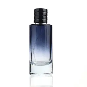Botol kaca parfum warna gradien kustom 30ml 50ml dengan kotak kertas tabung kemasan kustom