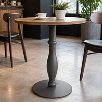 Base de Mesa Wekis de Hierro, Colección de Pedestales Multiestilo con Placas de Montaje para Restaurantes, Cafeterías y Proyectos Personalizados
