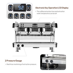 Máquina de café espresso comercial <span class=keywords><strong>Carbo</strong></span> multifuncional 9 Bar 2 <span class=keywords><strong>Grupo</strong></span> Máquina de café espresso comercial profesional - Product Image 4