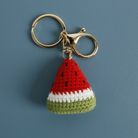 Gehaakt Fruit Sleutelhanger Handgemaakte Gehaakte Sleutelhanger Watermeloen Zomertas Opknoping Hanger Sleutelhanger Vakantie Cadeau Souvenir