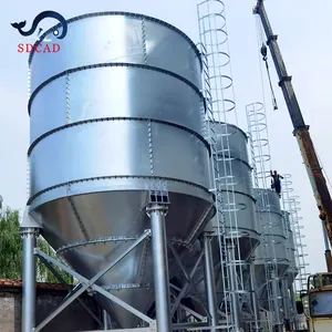 Silo de stockage de poudre sèche boulonné galvanisé par catalyseur personnalisé SDCAD