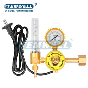 Regulador Profesional de CO2 y Argón TEMWELL de Cobre con Calentador Anticongelante de 36V, Rosca Hembra W21.8 14 para Cilindro de Gas - Product Image 1
