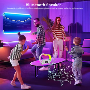 Đa chức năng <span class=keywords><strong>LED</strong></span> G Loa Sạc âm nhạc thông minh RGB Đồng hồ báo thức <span class=keywords><strong>LED</strong></span> ánh sáng điện thoại không dây sạc loa với đồng hồ và đèn - Product Image 5
