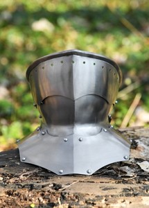 Armadura Medieval Gótica de Acero Pulido, Protector de Cuello de Caballero Hecho a Mano, Correas de Cuero Ajustables, Disfraz de Halloween - Product Image 5