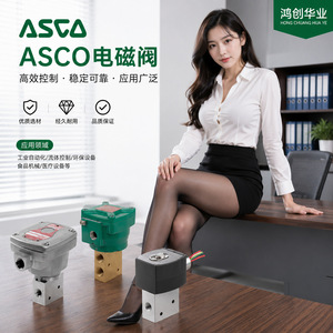 Vanne solénoïde Asco 2 voies normalement fermée, revêtement en aluminium, contrôle électromagnétique à température ambiante, automatisation industrielle - Product Image 2