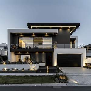 Индивидуальный современный дизайн, 3 спальни, модульная сборная вилла, легкий стальной сборный дом, оцинкованный стальной сборный дом - Product Image 1