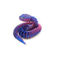 Nuevos Juguetes Realistas con Articulaciones Móviles, Simulación de Animales, Serpiente Impresa en 3D, Víbora, Juguetes Antiestrés, Modelo Animal para Niños