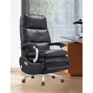 Silla de jefe ligera de lujo, silla de oficina ergonómica duradera, cómoda silla de oficina de cuero Simple reclinable - Product Image 2