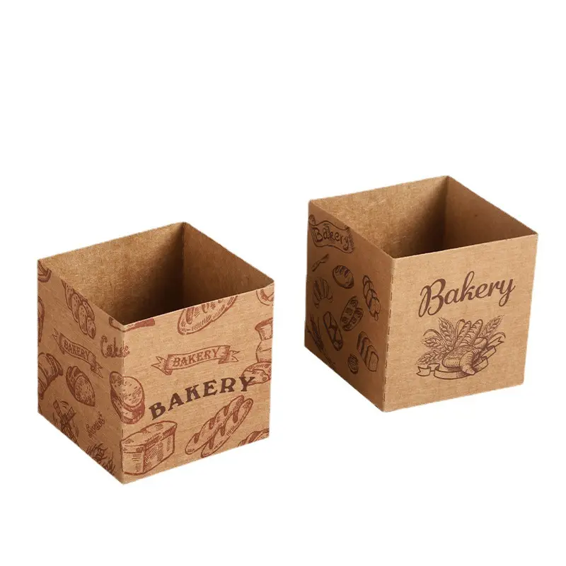 Baking cake paper cup High temperature Hokkaido disposable Chiffon square west point packing box subnet red kraft paper