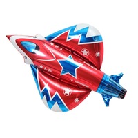 Ballons en aluminium en forme de gros avion de chasse de 1 mètre pour la décoration de fête prénatale et d'anniversaire