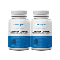 Greenpie-Capsules blanchissantes multi-collagène, mélange hydrolysé avec biotine et vitamine C pour cheveux et peau