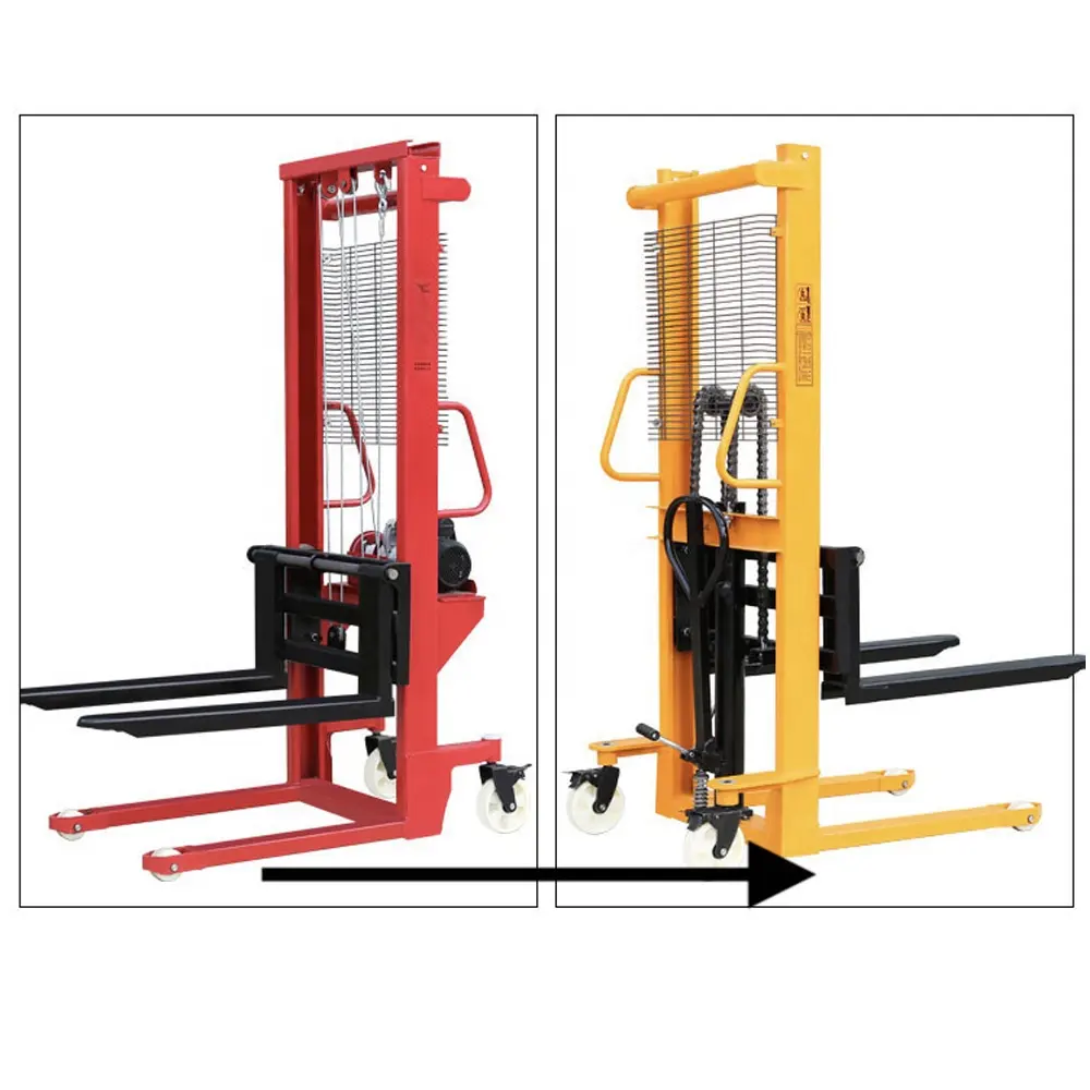 Pala di movimentazione per camion Micro elettrica 2 tonnellate 1 tonnellate 3 tonnellate di sollevamento manuale carrello elevatore idraulico elettrico