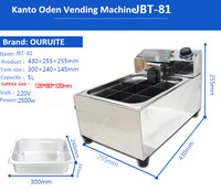 Kanto Oden Commercial 9 Partition Tank Oden Équipement Moteur en acier inoxydable Électrique Nouveau produit 2020 Fourni Couleur argent 10L
