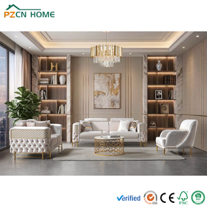 PZCN Ensemble de canapés 1+2+3 capitonnés, design moderne et luxueux, rembourrage doux, mobilier de salon, vente en gros, achat en vrac - Product Image 1