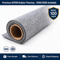 Tapis de sol en caoutchouc EPDM gris, vente en gros, carrelage de sol REACH aux tons terreux pour design intérieur, idéal pour hôtels canins et garderies