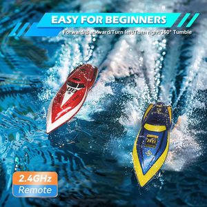 Mini eléctrico impermeable <span class=keywords><strong>RC</strong></span> lancha rápida juguetes 2,4G 4 canales Control remoto Barco de carreras incluye Cable USB y baterías - Product Image 2