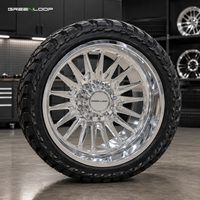 Velg Truk GL Custom Super Single Deep Concave Forged 22X12 22X14 24X14 26X16, Pelek Alloy Poles untuk Kendaraan Berat Pro