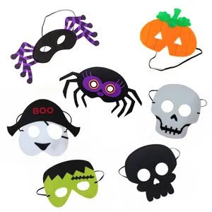 Cina fornitore di prodotti di Halloween feltro maschera facciale ragno Party 8 Set maschera per gli occhi Cosplay per bambini in tessuto Non tessuto ecologico