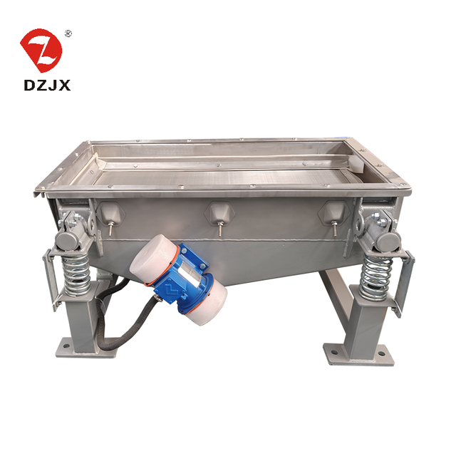 DZJX Single Layer Double Deck SS304 Small Linear Vibrating Screen Sieve Sifter with 2 Motors