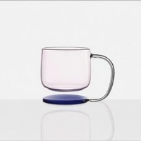 Tasse à thé minimaliste en verre borosilicate de haute qualité 200 ml, résistante à la chaleur, créative, en verre suspendu