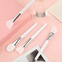 HAOKEY Fabricant de pinceaux de maquillage OEM ODM, pack unique de pinceaux de soin de la peau, brosse blanche pour masque facial en silicone à faire soi-même, marque privée