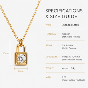 Lock and Key Pendant Necklace for Women Mini Design Daily Wear Collarbone Necklace - Product Image 5