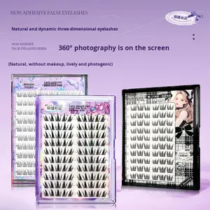 Faux cils effet oreilles de chat, tige transparente en plastique, fibres artificielles, pour un look naturel et dynamique au quotidien, série Trilogy - Product Image 3