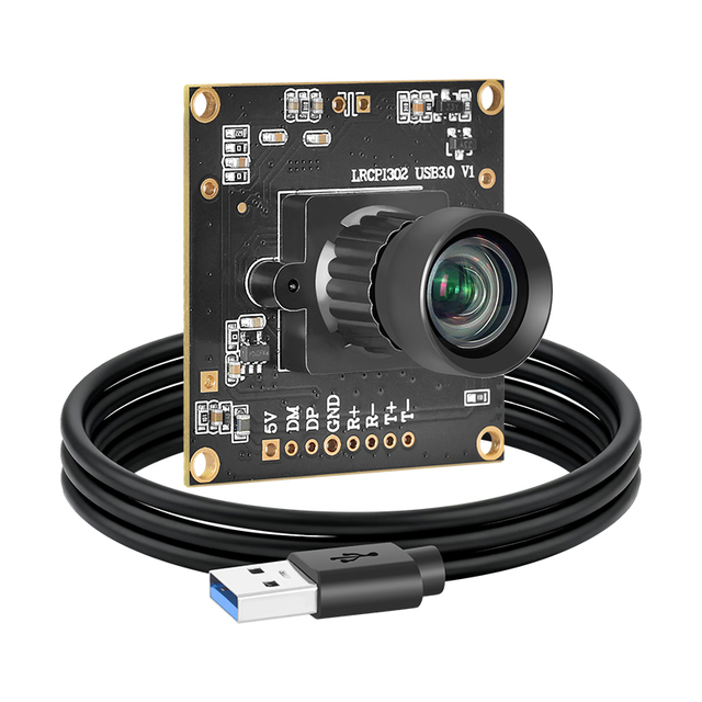 1.3MP 400fps 200fps Global Shutter 6mm Lens No Distortion USB3.0 Camera Module CMOS 1/2" 60 Field Angle for Conference Plug