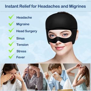 Chapeau de soulagement des maux de tête de tension, thérapie par la chaleur et le froid, véritable soulagement des migraines et des maux de tête, bonnet <span class=keywords><strong>magique</strong></span> en gel pour les migraines, bandeau glacé pour la tête - Product Image 6