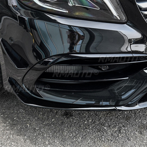 Front Bumper Lip Spoiler Diffuser <b>Splitters</b> Body Kit Aprons Cover Guard Trim for Mercedes-Benz A-Class W176 A45 AMG 2016-2018 - Product Image 5