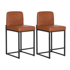 Tabourets de bar modernes en acier inoxydable pour bar à domicile, salle à manger, usage commercial extérieur - Product Image 2