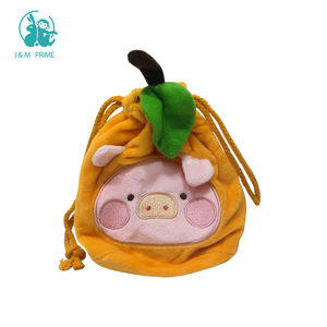 Nouveau mini porte-monnaie de dessin animé mignon pour enfants sac <span class=keywords><strong>en</strong></span> peluche doux conçu par un cochon <span class=keywords><strong>en</strong></span> peluche polyvalent féminin rempli de coton PP - Product Image 3