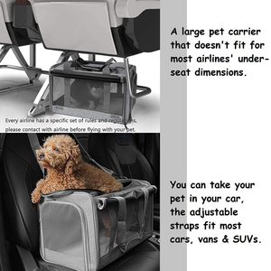 Breathable Foldable <b>Pet</b> <b>Carrier</b> - Portable Car-Friendly Shoulder Bag for Cats & Small Dogs - Product Image 5