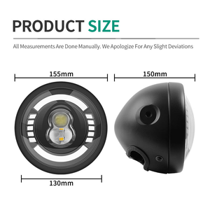 6" Motorcycle Round Headlight High Low Beam Headlamp Front <strong>Light</strong> with Signal DRL Moto LED <strong>Driving</strong> <strong>Light</strong> for Cafe Racer Chopper - Product Image 2