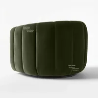 Sillón Modular Giratorio de Terciopelo Bouclé para Sala de Estar, Dormitorio, Oficina en Casa, Comedor, Ocio, Uso en Hoteles, Cómodo Sillón con Brazos