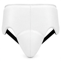 Ceinture de protection inguinale blanche amovible pour hernie, idéale pour l'entraînement de boxe et les arts martiaux