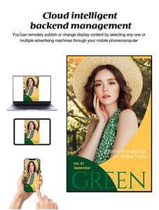 จอแสดงผลอัจฉริยะ LCD ความละเอียด 4K เชื่อมต่อ WiFi รองรับระบบปฏิบัติการ Android/Windows/iOS ระบบจัดการเนื้อหาสำหรับผู้ใช้หลายคน พร้อมขาตั้งสำหรับตั้งพื้น เหมาะสำหรับใช้ในเชิงพาณิชย์และโฆษณาภายในอาคาร - Product Image 3