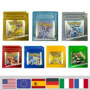 New Version Factory Wholesale High Quality Yellow Red Green Blue Gold Silver Crystal <b>Game</b> Cartridge for Gameboy GB Gbc - Product Image 2