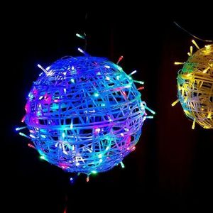 <span class=keywords><strong>Luces</strong></span> LED en Forma de <span class=keywords><strong>Guirnalda</strong></span>, Decoración Festiva para Exteriores, <span class=keywords><strong>Esferas</strong></span> Luminosas Navideñas, Iluminación de Calles, Guirnaldas para Decoración de Árboles - Product Image 5